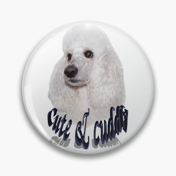 Item preview, word Cute and cuddly, the head white dog poodle designed and sold by nataliavavilina.