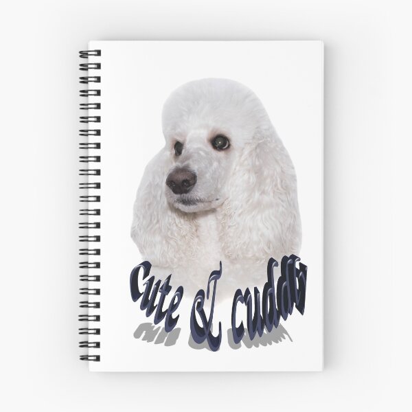 Item preview, word Cute and cuddly, the head white dog poodle designed and sold by nataliavavilina.