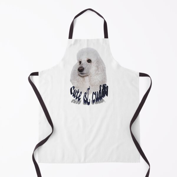 Item preview, word Cute and cuddly, the head white dog poodle designed and sold by nataliavavilina.
