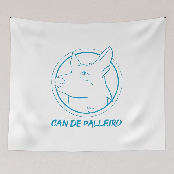 Item preview, Can Palleiro head Circle calligraphic letter filled white / blue designed and sold by Fulgenl.