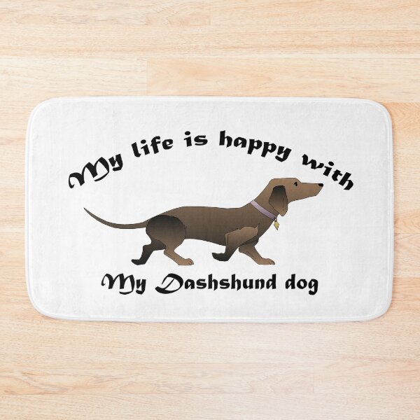 Item preview, My life is happy with my  dachshund dog designed and sold by merchfun2.
