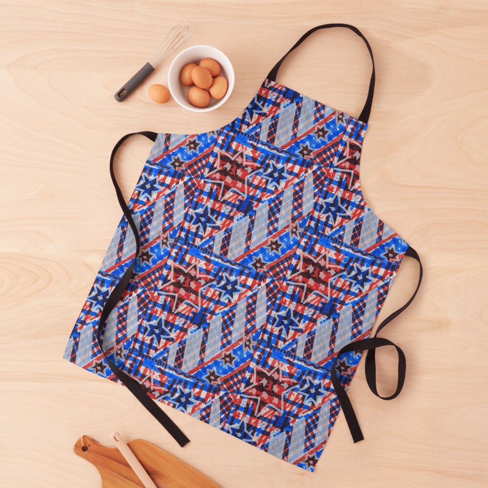 Red, White and Blue Apron
