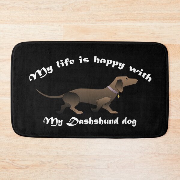 Item preview,  My life is happy with my  dachshund dog designed and sold by merchfun2.