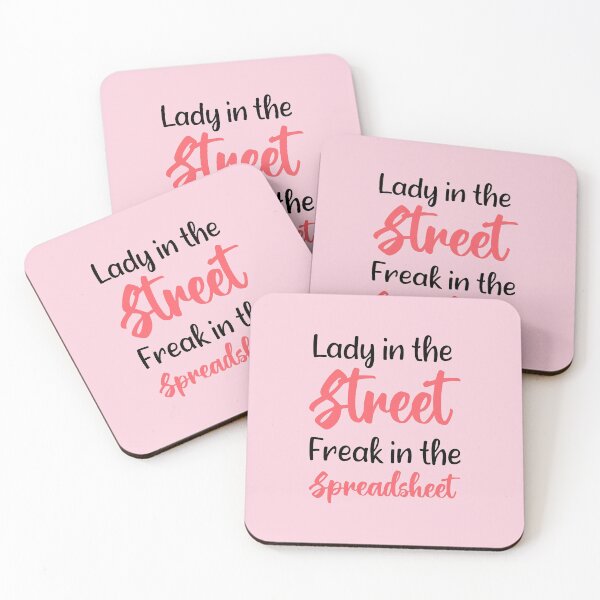 Item preview, Lady In Street Freak In Spreadsheet Funny Accounting valentine's day gift for women shirt, auditor Mugs, Accountants Stickers Tax season Gift designed and sold by Eddyed.
