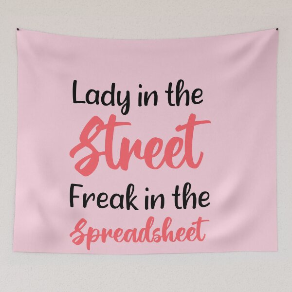 Item preview, Lady In Street Freak In Spreadsheet Funny Accounting valentine's day gift for women shirt, auditor Mugs, Accountants Stickers Tax season Gift designed and sold by Eddyed.