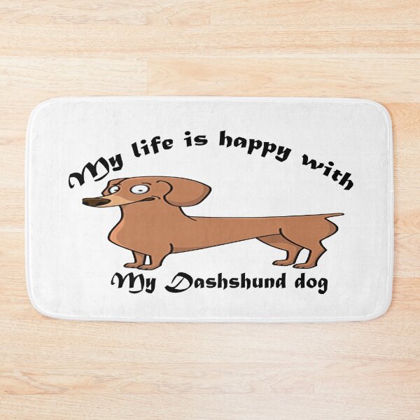 Item preview,   My life is happy with my  dachshund dog designed and sold by merchfun2.