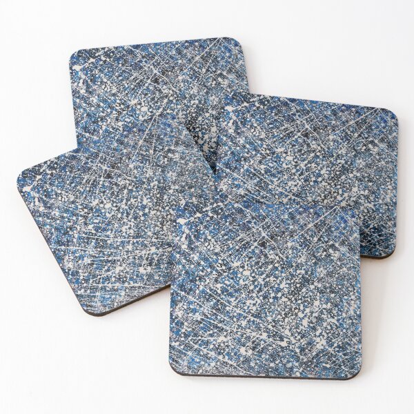 Item preview, Abstract Blue, white and black splash designed and sold by CarolZsoltArt.