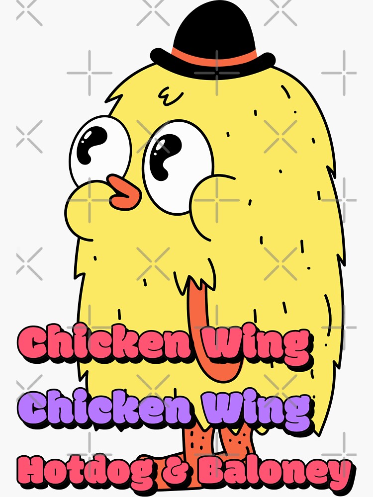 "Chicken Wing Chicken Wing TikTok inspired quote" Sticker for Sale by