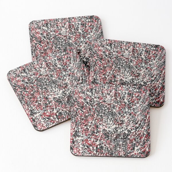Item preview, Absttract red, white and black splash designed and sold by CarolZsoltArt.