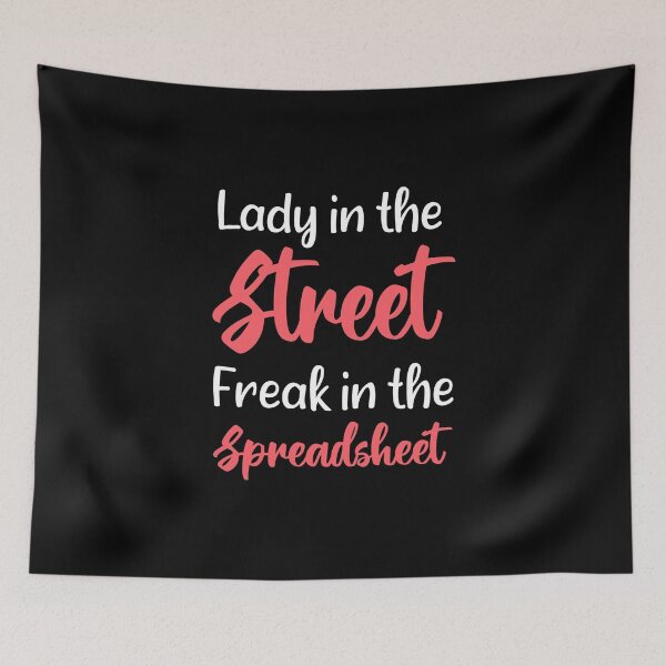 Item preview, Lady In Street Freak In Spreadsheet Funny Accounting valentine's day gift for women shirt, auditor Mugs, Accountants Stickers Tax season Gift designed and sold by Eddyed.