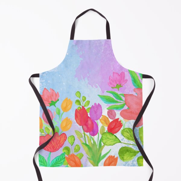 Item preview, Watercolor colorful flowers and leaves with watercolor background designed and sold by mashmosh.