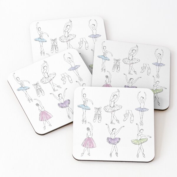 Item preview, Artistic hand drawn ballerinas dancing designed and sold by vicobu.