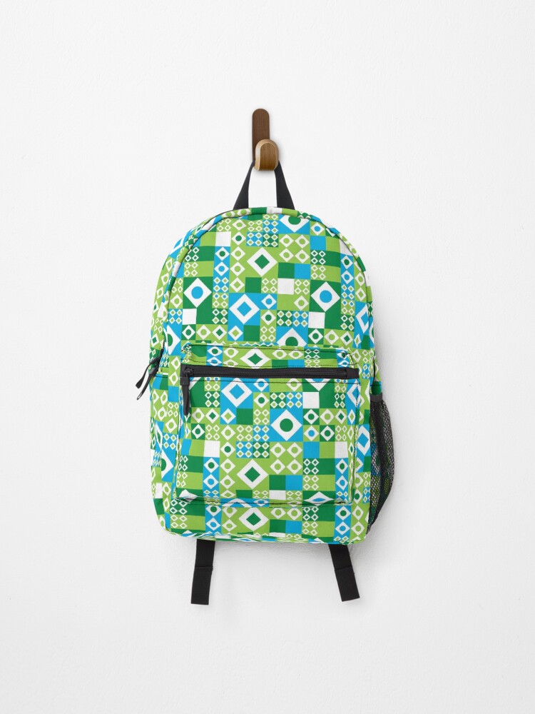 Thumbnail 1 of 3, Backpack, Diamond Patch Geometric Abstract Pattern designed and sold by creativinchi.