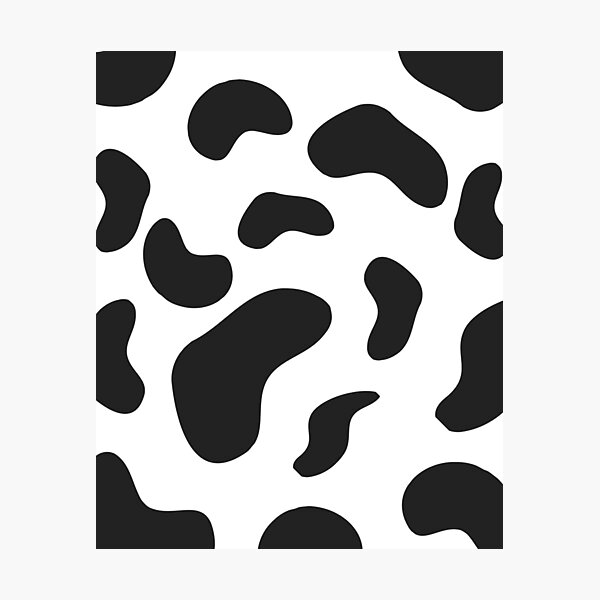 GOOD MOO Cows Lover Aesthetic Cow Print pattern Black and White