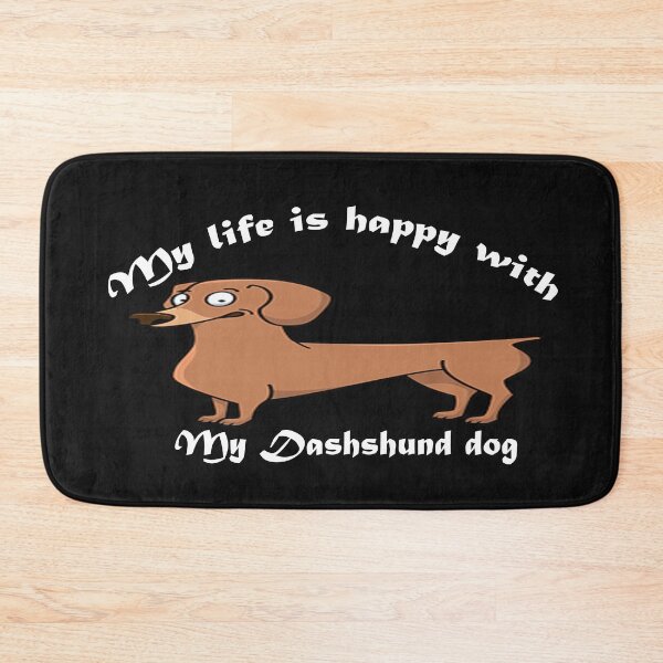 Item preview,   My life is happy with my  dachshund dog designed and sold by merchfun2.
