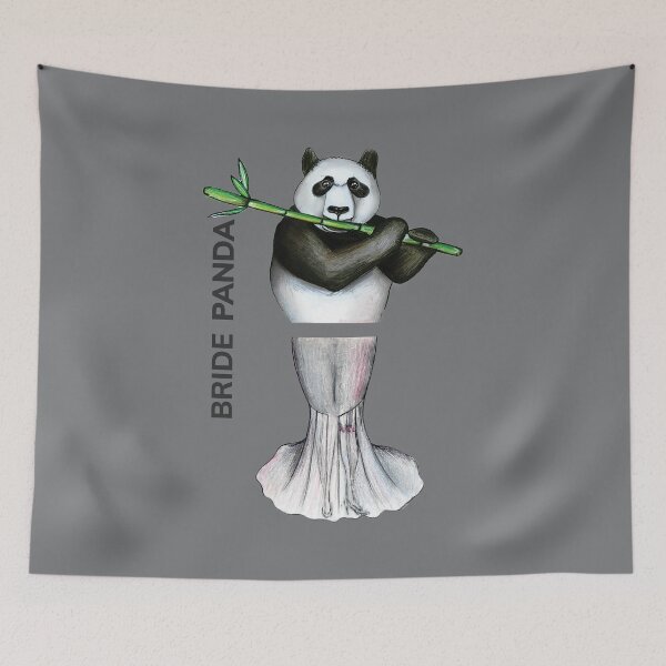 Item preview, BRIDE PANDA by FrankenDuo monsoon silver grey designed and sold by FrankenDuo.