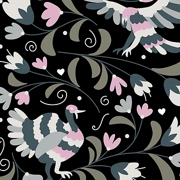 Artwork thumbnail, Turkey Thanksgiving Pattern by ModkMerch