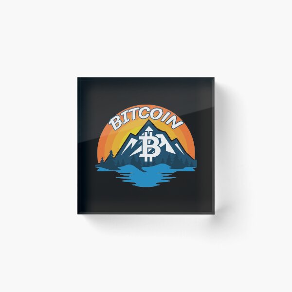 Item preview, Bitcoin Cryptocurrency Mountain Sunset designed and sold by Bitcoin-Fashion.