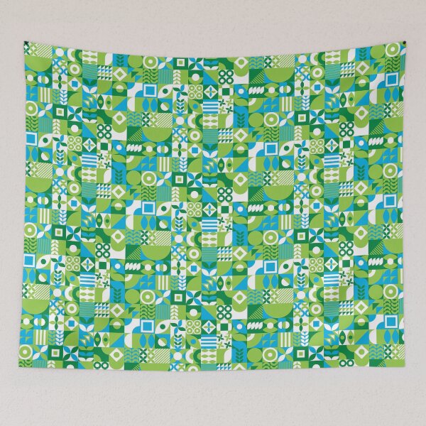 Item preview, Boxed up Geometric Abstract Pattern Bauhaus Style designed and sold by creativinchi.