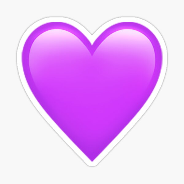 Purple Heart Emoji Sticker