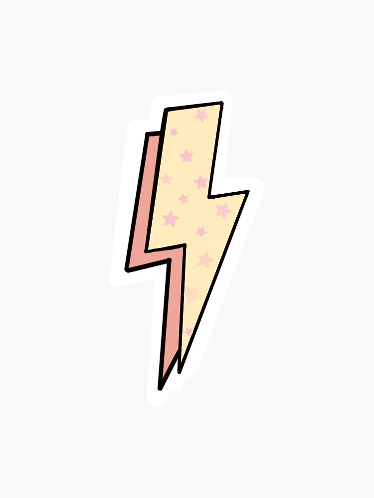 "Cute lighting bolt sticker." Sticker for Sale by