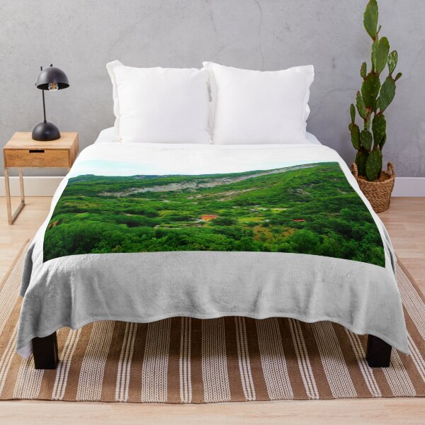 Item preview, View in Castel Trosino at a ridge of rough mountain standing above human settlements designed and sold by Kristina Drozd.