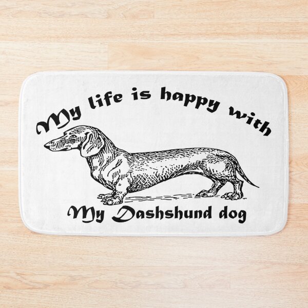 Item preview,   My life is happy with my  dachshund dog designed and sold by merchfun2.