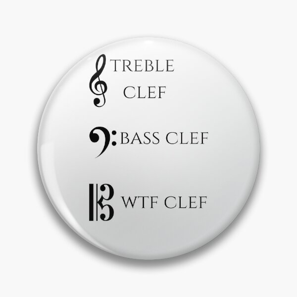 Item preview, Treble clef, Bass clef, WTF clef designed and sold by Musicianst0re.