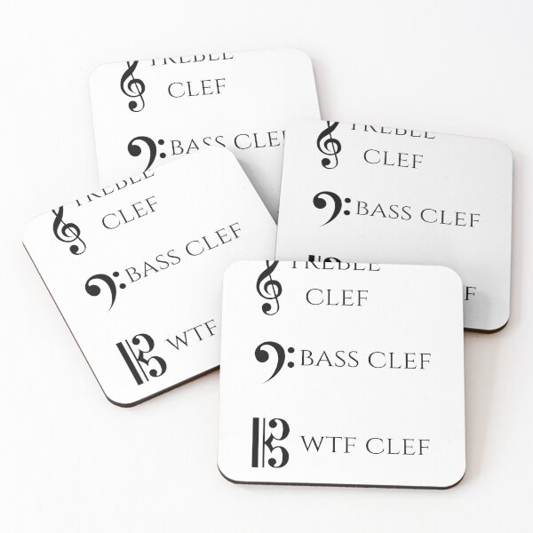 Item preview, Treble clef, Bass clef, WTF clef designed and sold by Musicianst0re.