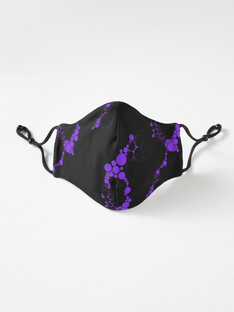 Alternate view of Purple Bubble Circles Abstract Mask