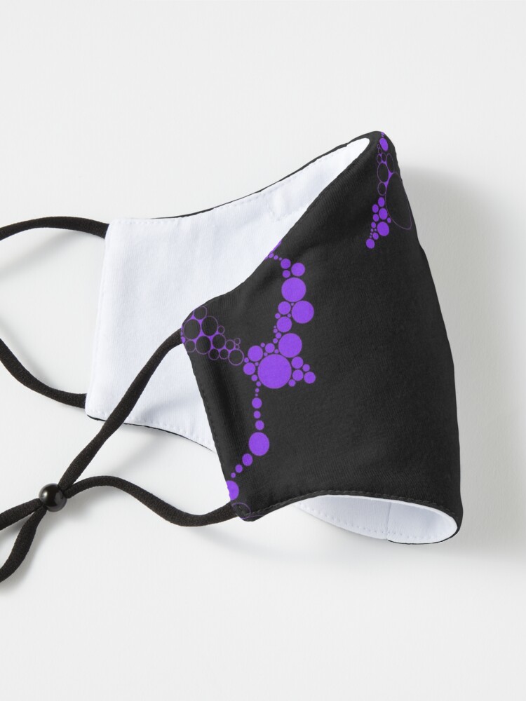 Alternate view of Purple Bubble Circles Abstract Mask