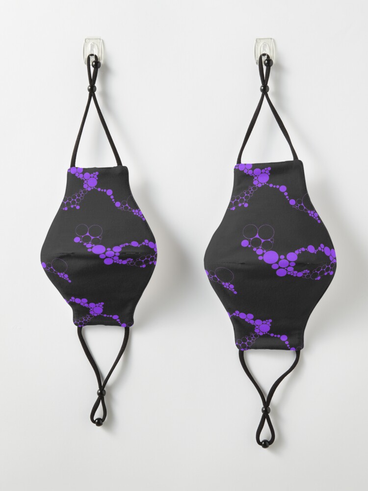 Alternate view of Purple Bubble Circles Abstract Mask