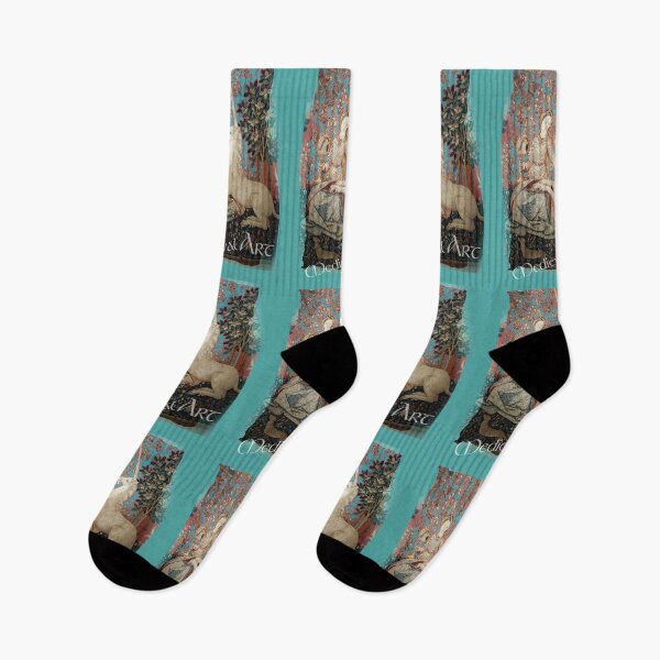 Item preview, Medieval Art - Lady and the Unicorn in Turquoise (by ACCI) designed and sold by VanyssaGraphics.