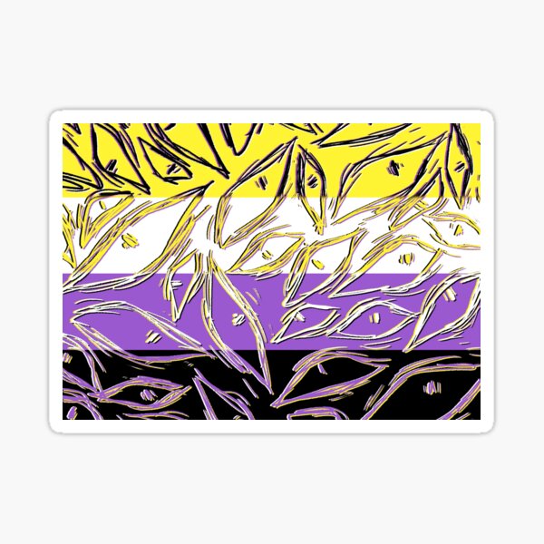 Eyeballs Nonbinary Flag Sticker