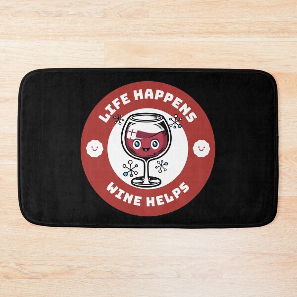 Item preview, Life Happens Wine Helps | Wine love designed and sold by Petra Becker.