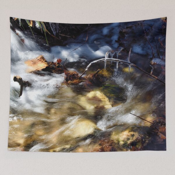 Item preview, Fall mountain woods with rocks, boulders and trees designed and sold by Ventures1.
