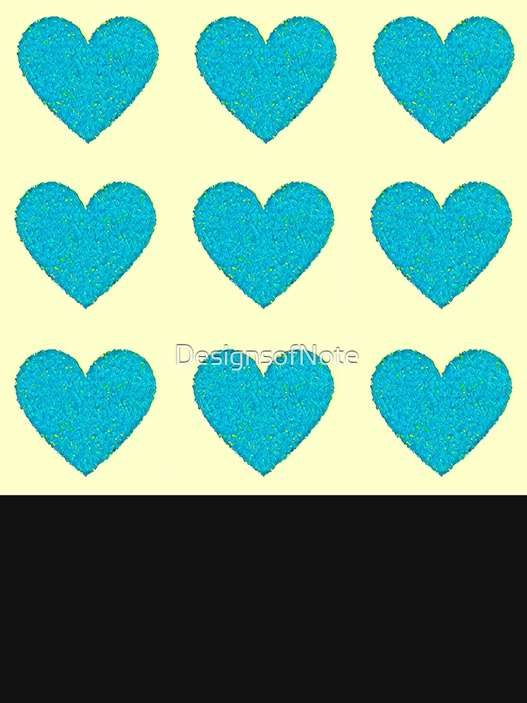 Thumbnail 6 of 6, Premium Oversized Sweatshirt, Blue and Yellow Springtime Hearts Pattern designed and sold by DesignsofNote.