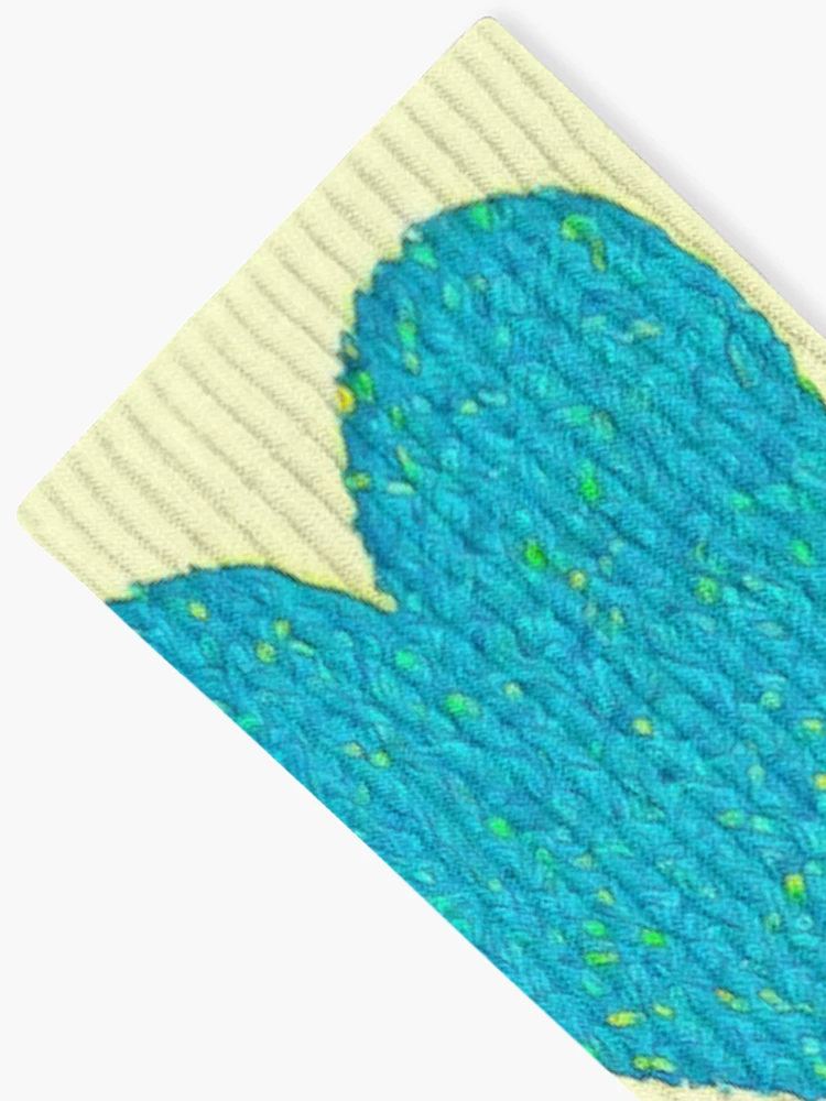 Thumbnail 2 of 5, Socks, Blue and Yellow Springtime Hearts Pattern designed and sold by DesignsofNote.