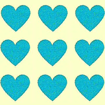 Artwork thumbnail, Blue and Yellow Springtime Hearts Pattern by DesignsofNote