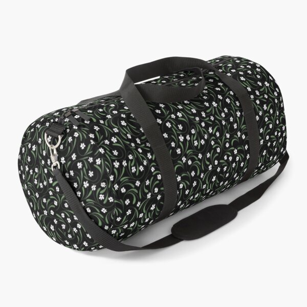 Item preview, Tiny White Flowers on Black - Pattern designed and sold by Silvia Belli.