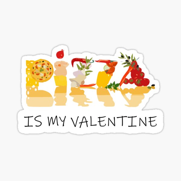Artikel-Vorschau von Pizza ist mein Valentin, designt und verkauft von Rexoo.