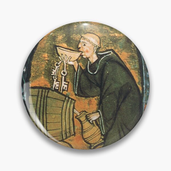 Item preview, Medieval Illustration - Monk Sneaking a Drink designed and sold by unablake.