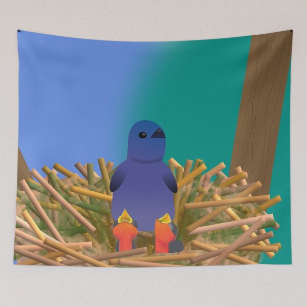 Item preview, Blue bird family designed and sold by Reginamp.