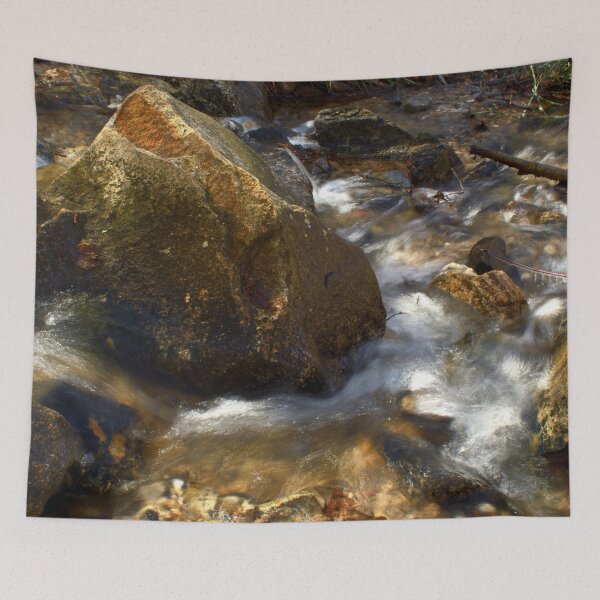 Item preview, Fall mountain woods with rocks, boulders and trees designed and sold by Ventures1.