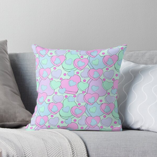 Item preview, Pastel Candy Hearts Repeat Pattern with Light Green Background designed and sold by LaRoach Digital Arts.