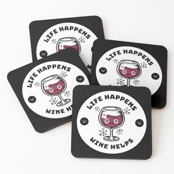 Item preview, Life Happens Wine Helps | Wine love designed and sold by Petra Becker.