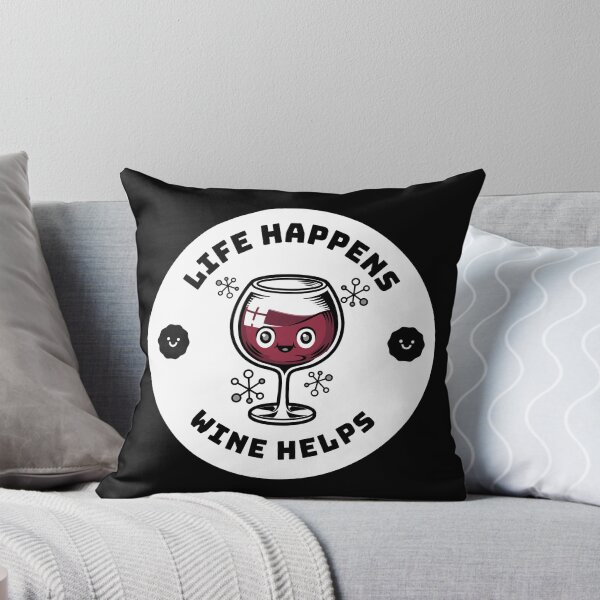 Item preview, Life Happens Wine Helps | Wine love designed and sold by Petra Becker.
