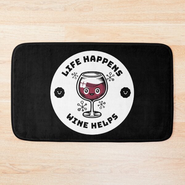 Item preview, Life Happens Wine Helps | Wine love designed and sold by Petra Becker.