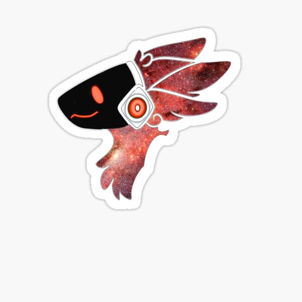 Protogen Fursuit Waving Cosmic Red stars Fursona Furry Sticker