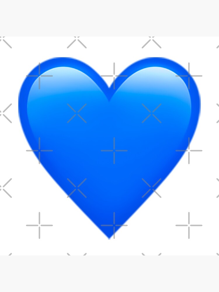 Blue Heart Emoji Premium Matte Vertical Poster sold by Dearoofing Fultz